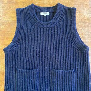 Madewell Wool Sweatervest in Navy